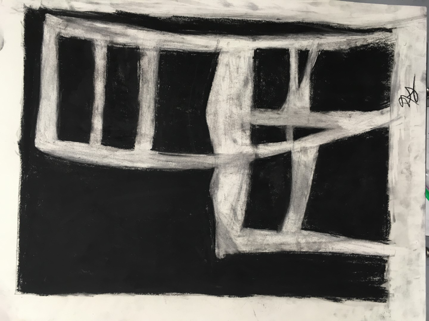 inverse black & white chair
